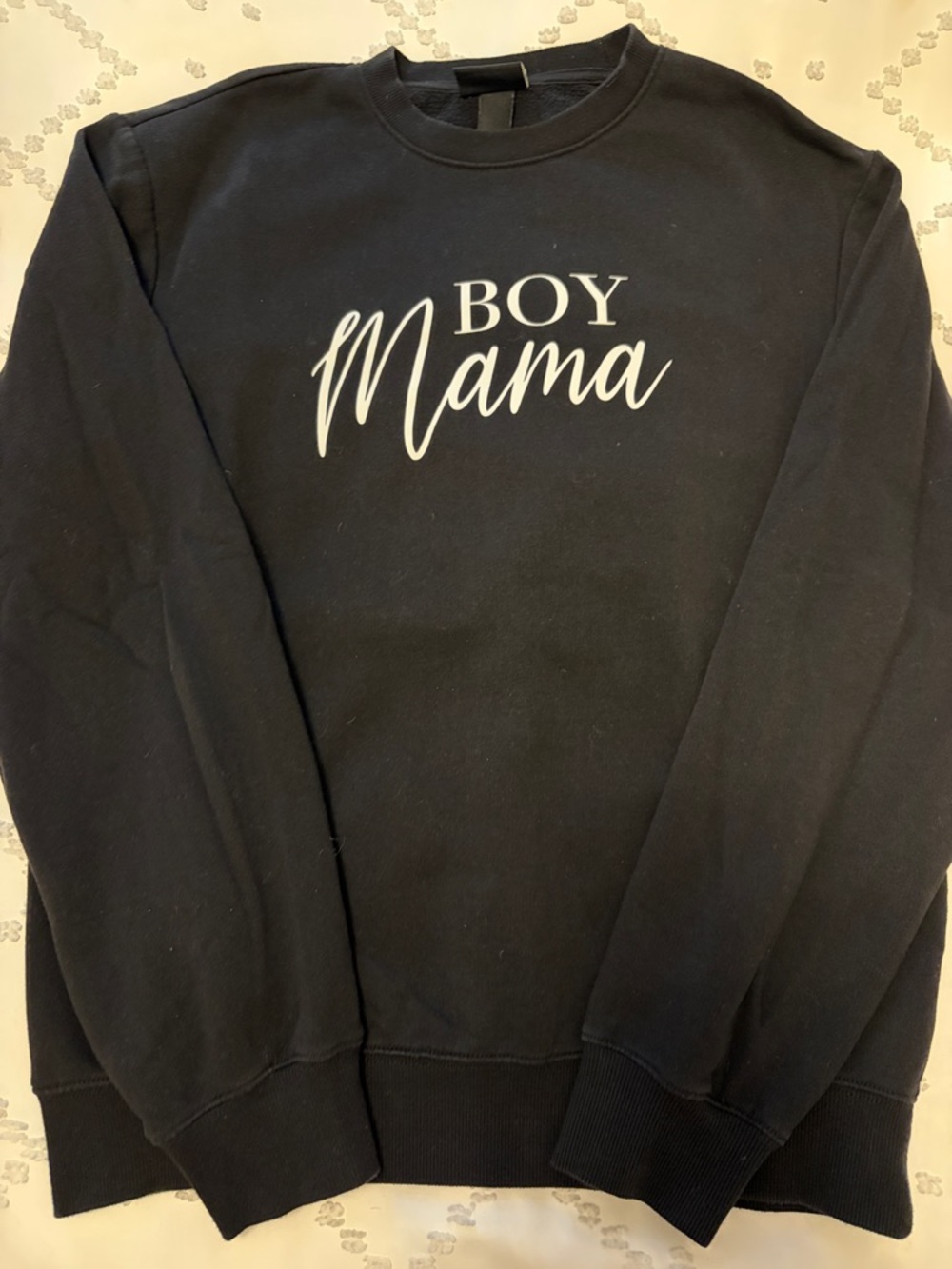 Boy Mama Black Crewneck Sweater